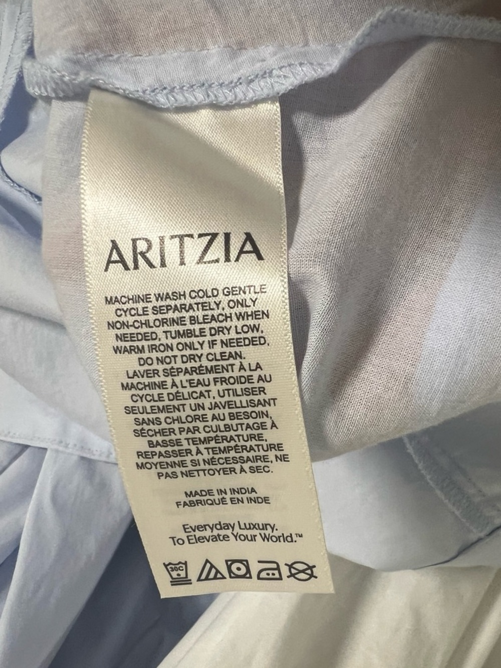 Babaton Technique Poplin Maxi Dress Sz 0 Light Blue - Picture 15 of 15